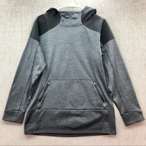 The North Face Womens TKA Glacier Gray Black Pullover Hoodie Size Large